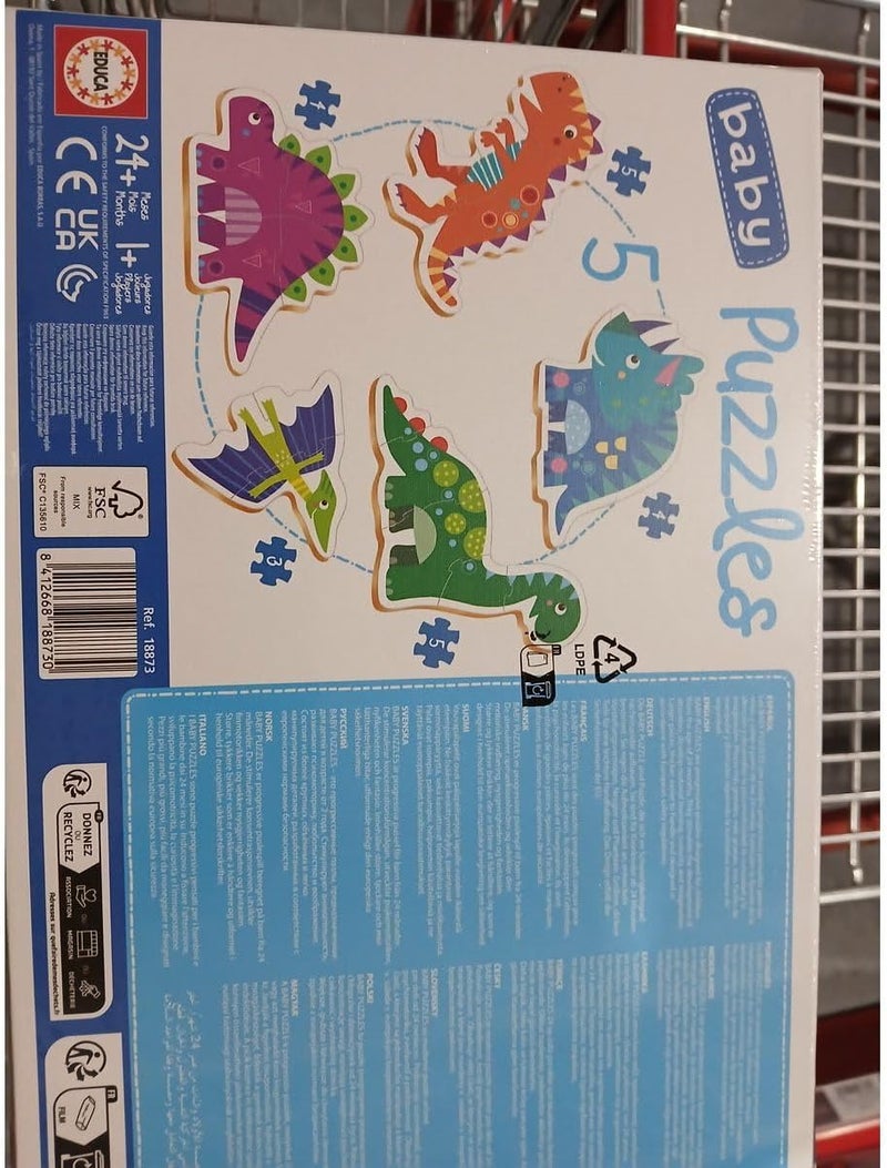 EDUCA - Childrens Puzzle 24 Months Dinosaurs, Puzzle for Children (Puzzle for Development, Agility and Fun Boys and Girls (18873)) - Image 2