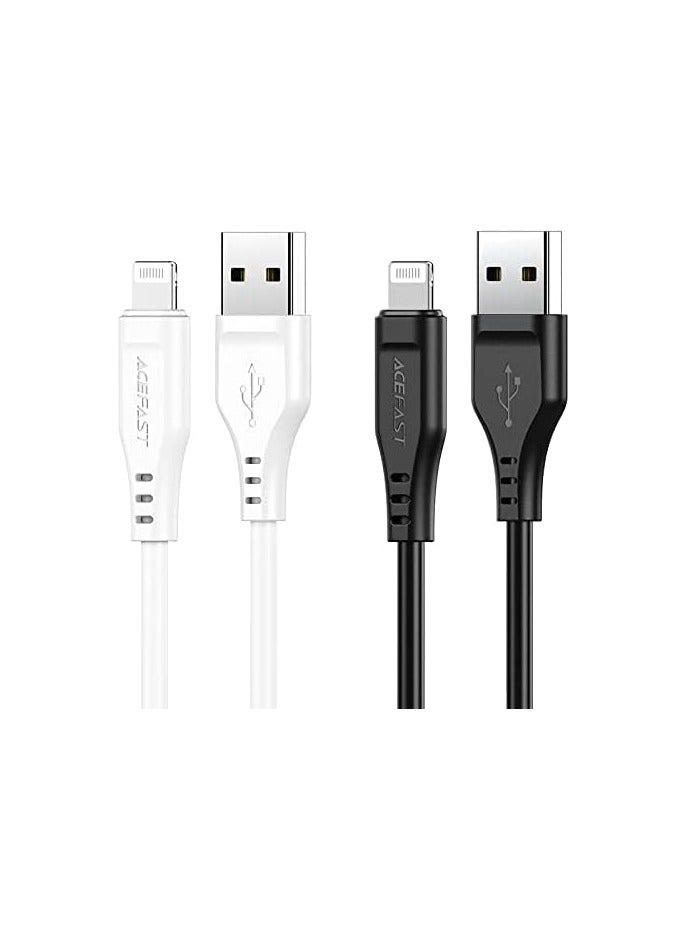 Acefast USB-A to Lightning TPE Charging Data Cable 1.2 Meter Black - Image 2