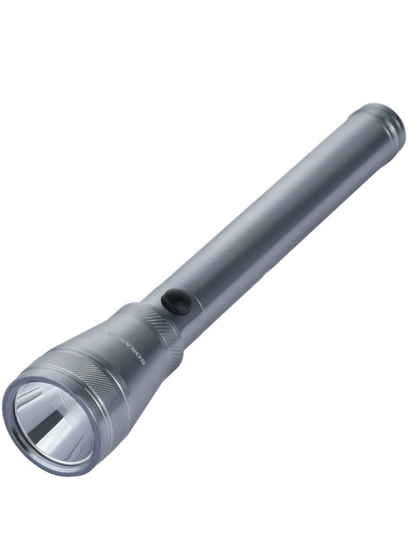 SONASHI - 2 Pcs Rechargeable LED Torch  CorrosionWaterShock Resistant  Rechargeable Battery with Continuous Working of 4 Hours  Unbreakable Glass with Machined Aircraft Aluminum Body SLT-1013 - Image 1
