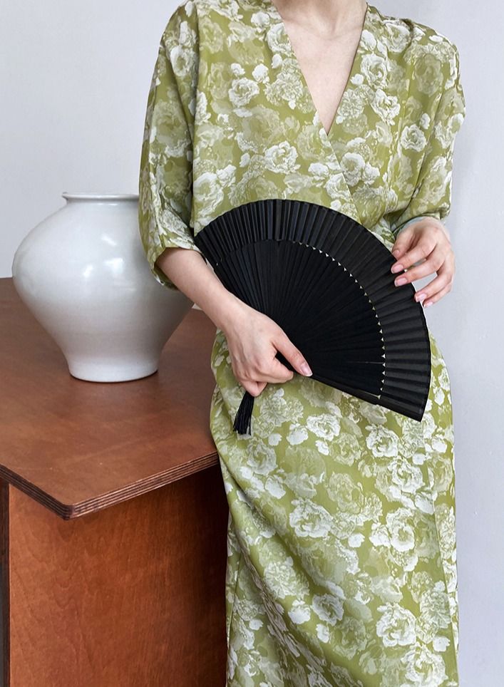 NIBEMINENT Elegant Floral Print Retro Vintage 1950'S Hepburn Style Dress Multicolour  - Image 2