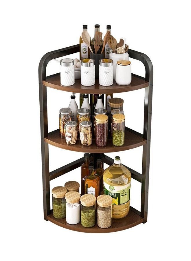 C&C Home 3 Layers Household Storage Stand Kitchen Spice Desktop Pot Storage Rack Organizer Corner Display Stand 30x30x60 cm - Image 3