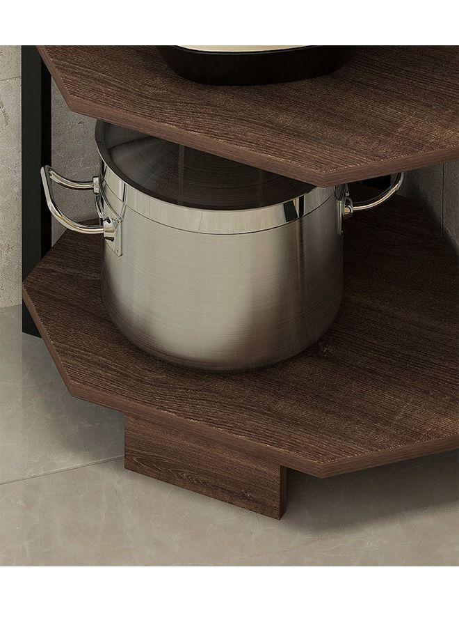 C&C Home 3 Layers Household Storage Stand Kitchen Spice Desktop Pot Storage Rack Organizer Corner Display Stand 30x30x60 cm - Image 5