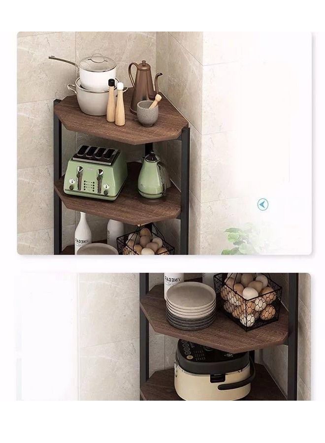 C&C Home 3 Layers Household Storage Stand Kitchen Spice Desktop Pot Storage Rack Organizer Corner Display Stand 30x30x60 cm - Image 4