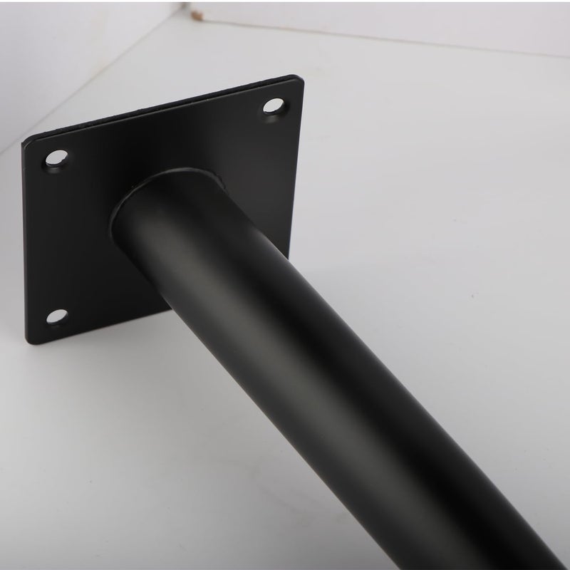 Alxeh Oblique Furniture Leg 14 Inch, Slant Tapered Metal Coffee Table Legs 4Pcs, Mid Century Modern Sofa Cabinet Feet Black For Home Diy Project - Image 3