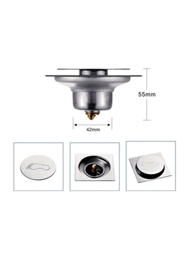 إسكدنيا سدادة بالوعة الأرضيات من الستانلس ستيل فضي 15x15Ø³Ù†ØªÙŠÙ…ØªØ± - Image 2