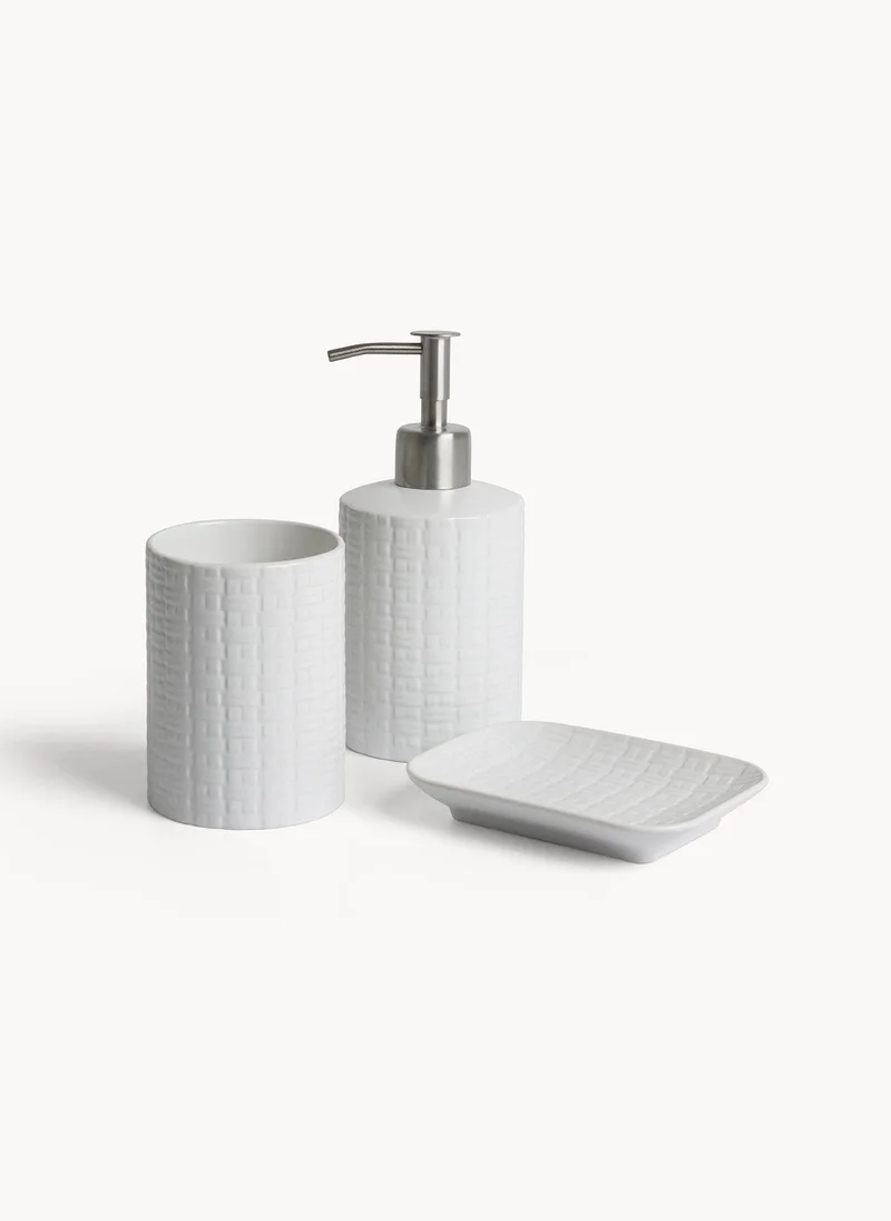 كوينكاسا Minimal Ceramic Bathroom Accessories Set 3 Piece