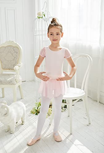 MdnMd Dance Ballet Leotard for Toddler Girls with Tutu Skirt Ballerina Dress Outfit (Ballet Pink, Age 2-4 / 2t,3t) - Image 5