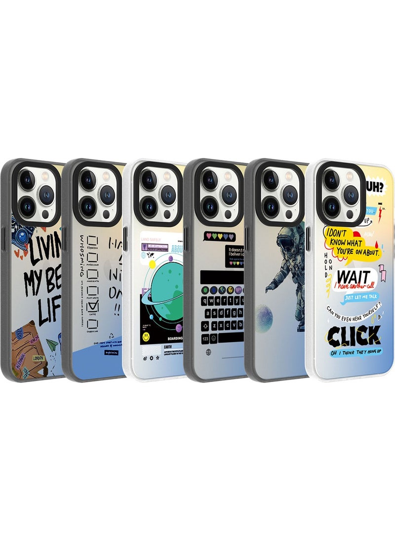 Voyo iPhone 13 Pro Max Keyboard Patterned Case Protruding Camera Cover  - Image 2