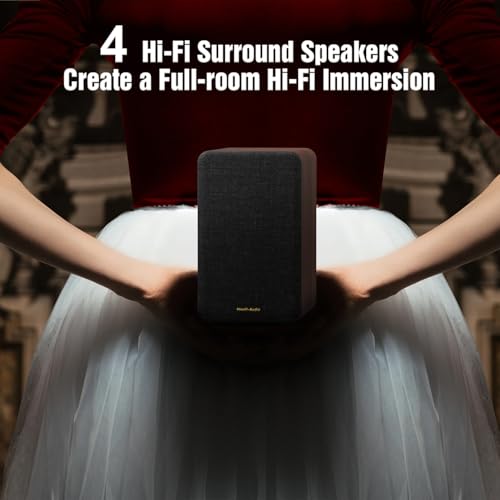 Hiwill-Audio True 5.1.4 Hi-Fi Surround Sound System with Dolby Atmos, 900W Home Theater Sound Bar for Smart TV, Center Channel Speaker with 4 Surrounds, 25Hz Subwoofer, Hi-Fi Grade Crossover, Soundbar eARC, BT 5.4 - Image 5