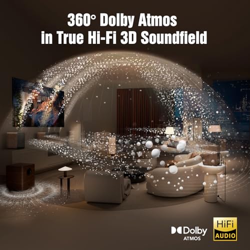 Hiwill-Audio True 5.1.4 Hi-Fi Surround Sound System with Dolby Atmos, 900W Home Theater Sound Bar for Smart TV, Center Channel Speaker with 4 Surrounds, 25Hz Subwoofer, Hi-Fi Grade Crossover, Soundbar eARC, BT 5.4 - Image 4