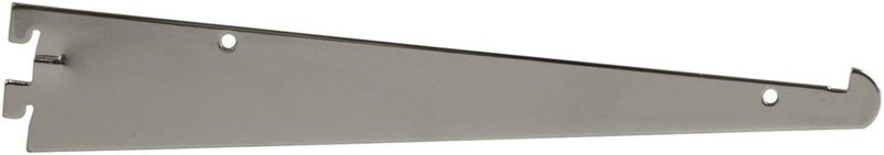 Tap in Shelf Brackets, 10 Inch Metal Shelf Supports for President Line Standards, Pack of 25, Chrome