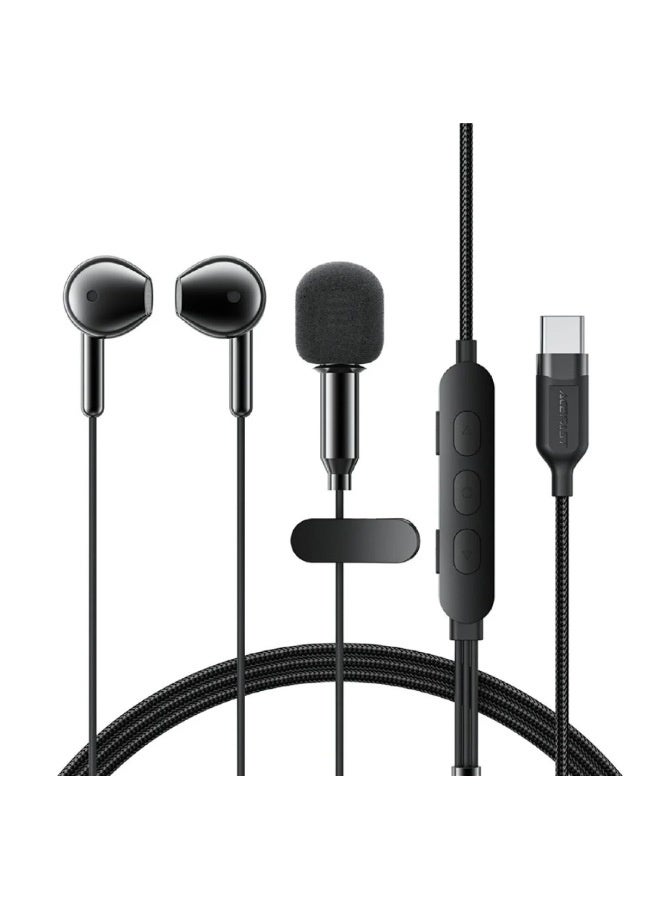 ACEFAST Customer Reviews Be the first to write a review Write a review ACEFAST L12 USB-C Semi In-Ear Karaoke Wired Earphones Built-In Microphone for Live Streaming / Recording / Gaming - Image 4
