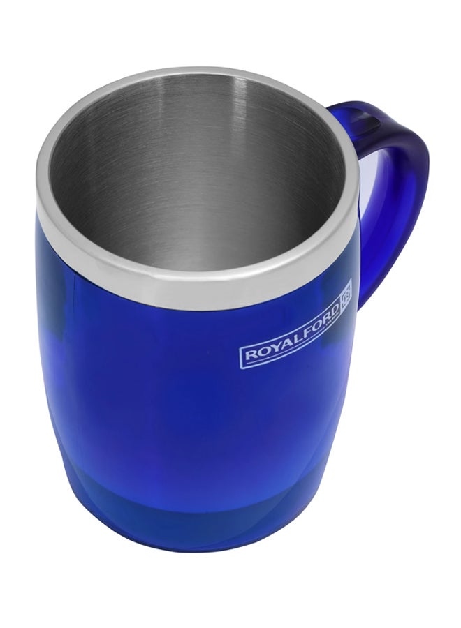 Royalford Double Wall Travel Mug 400Ml 7.8 X 11.8Cm Ss Inner Pot Hot Cold Multicolor Blue - Image 4