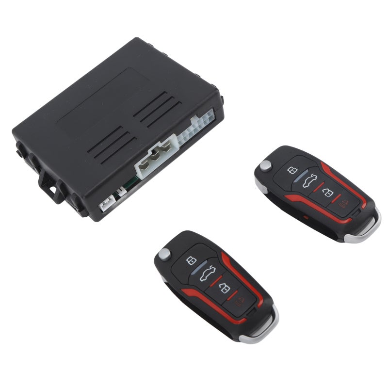 Car Security Alarm System Keyless Entry System Kit Convenient One Button Start - Multi Functional Remote Central Locking Kit with Anti Theft Immobiliser for Vehicles - Image 2