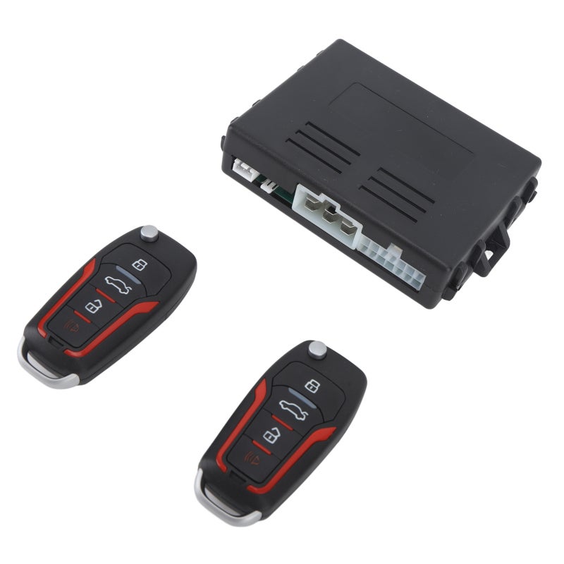 Car Security Alarm System Keyless Entry System Kit Convenient One Button Start - Multi Functional Remote Central Locking Kit with Anti Theft Immobiliser for Vehicles - Image 4