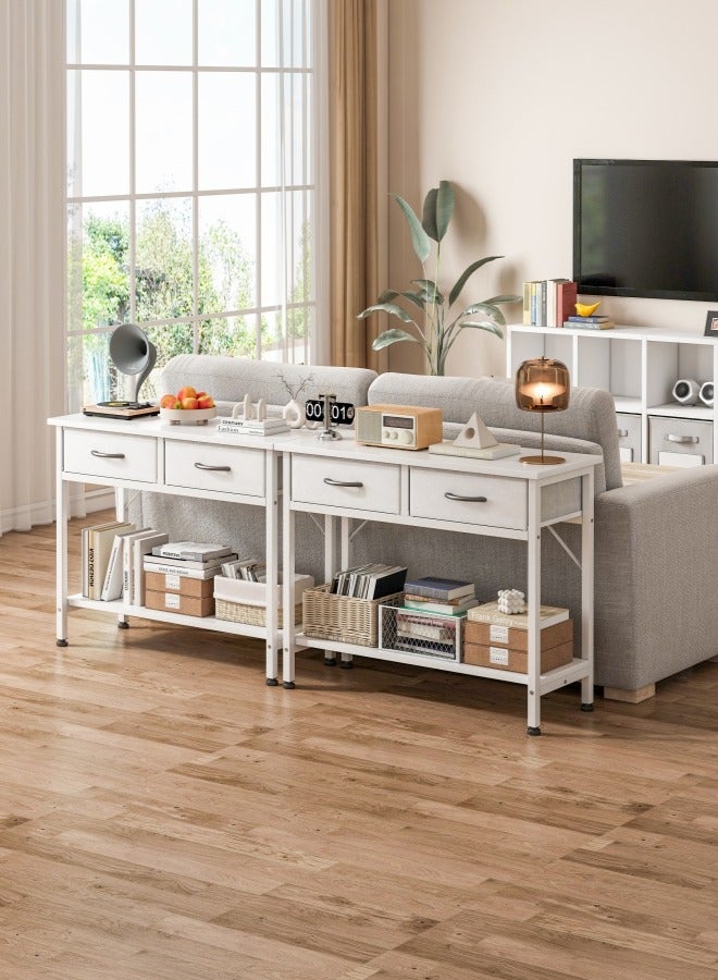 ADEBOLA Console Table with 2-Tier Storage Layers and 2 Drawers,Coffee Table and Entrance Table,Suit for Entryway, Hallway, Couch, Living Room, Kitchen, Foyer  - Image 3