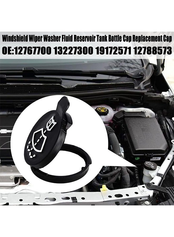 Car Wiper Bottle Cover, Windshield Wiper Washer Fluid Reservoir Tank Bottle Cap, Car Wiper Bottle Cover Replacement Cap Compatible with GMC Chevrolet Buick Cadillac, Pack of 2 Black (Exact Fit) - Image 5