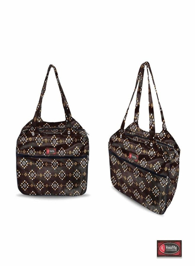 Temoli Tote Bags - 100% Organic Cotton Grocery Bags, Eco-Friendly, Multi-Purpose, Sturdy Canvas - Multiple Stylish Designs,Home,Office Hand Bag,Dot & Coffee,4 Pcs - Image 4