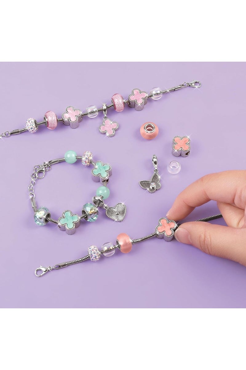 Make It Real Clover The Top - 28 pc DIY Jewelry Set, 3 Bracelets, Soft Pastel Beads & Charms - Image 5