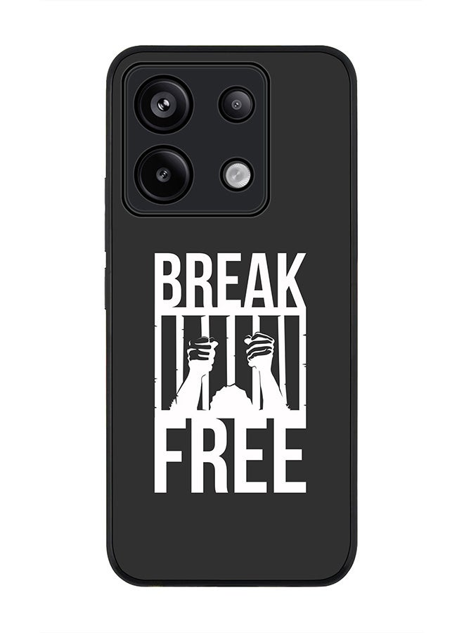 Stylizedd Rugged Black Edge Case for Xiaomi Redmi Note 13 Pro 5G, Slim fit Soft Case Flexible Rubber Edges Anti Drop TPU Gel Thin Cover -  Break Free - Image 1