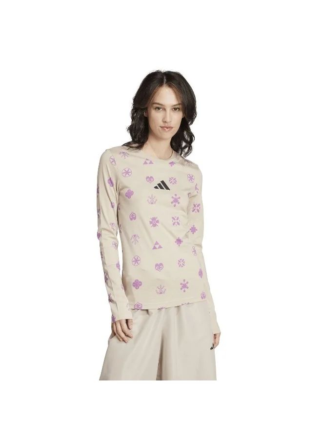 Adidas W Ksa Tee Beige Training T-Shirts For Women Xs
