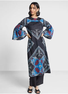 Printed Flare Sleeve Kurti