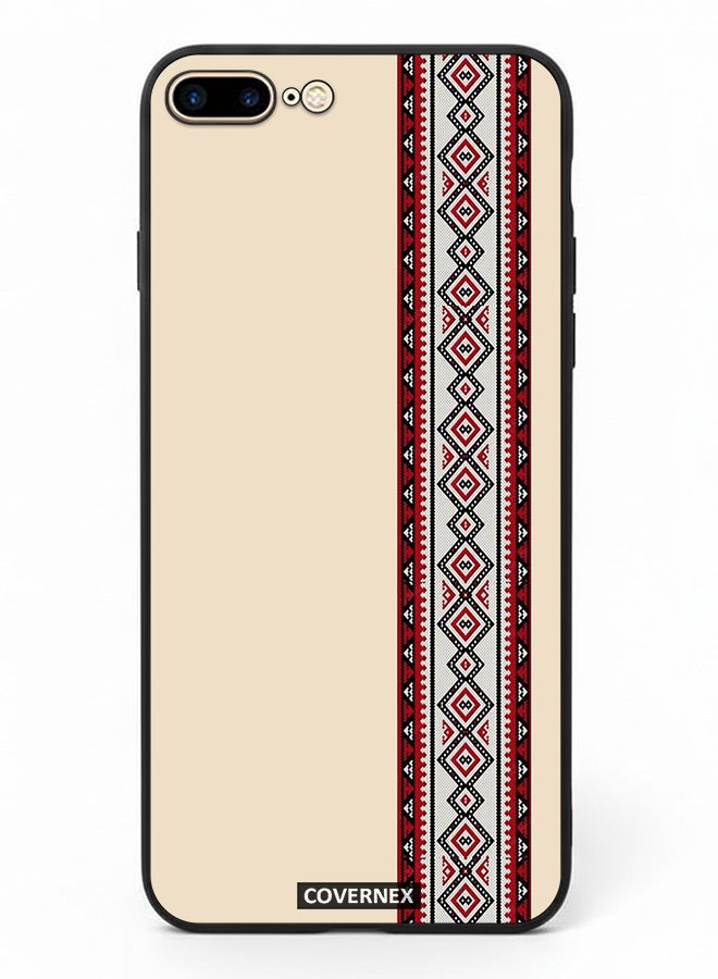 Covernex Apple iPhone 8 Plus Protective Case Cover Printed Featuring Traditional Tribal Embroidery Strip - Image 2
