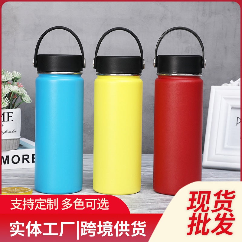 18Oz Stainless Steel Space Kettle With Handle Lid Insulated Water Bottle Outdoor Sports Water Kettle Double-Layer Vacuum Bottle Insulated Cup - Image 2
