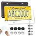ZXFOOG License Plate Frame Cover Combo Clear Flat Plate Cover Black Silicone Car Tag Holder Unbreakable Novelty Protector Fit Standard US Front or Rear Plate 1 Pack with Mount Kit Screws Caps - Image 2