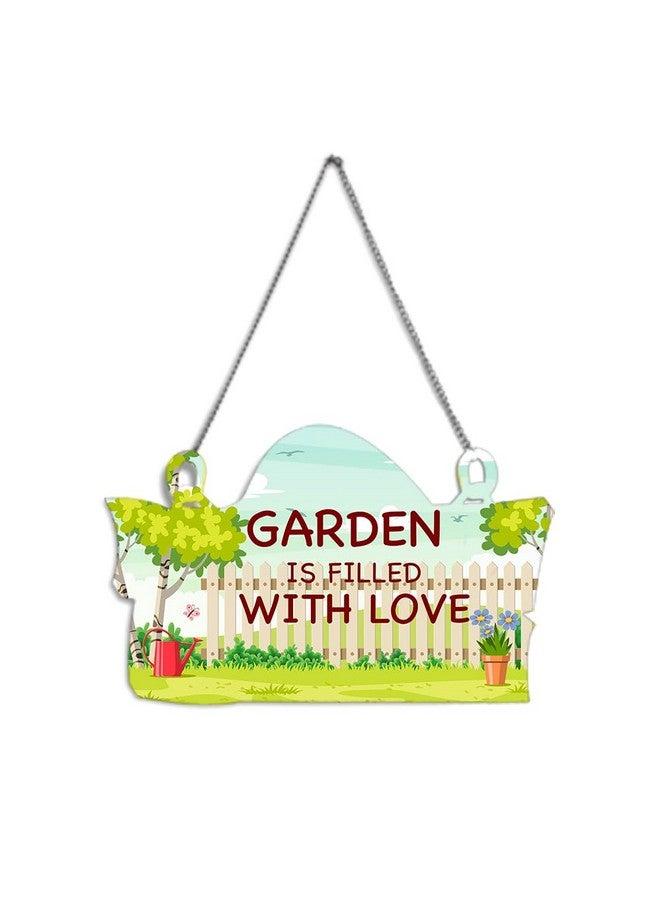 Kaameri Bazaar Garden is Filled With Love MDF Wooden Wall Hanging for Home Decor | Office | Gifts | Living Room | Bedroom | Wooden Decorative Items | Modern Painting | Artworks Decoration - Image 1