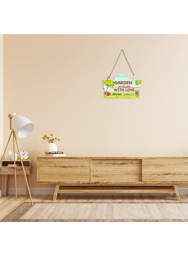 Kaameri Bazaar Garden is Filled With Love MDF Wooden Wall Hanging for Home Decor | Office | Gifts | Living Room | Bedroom | Wooden Decorative Items | Modern Painting | Artworks Decoration - Image 5