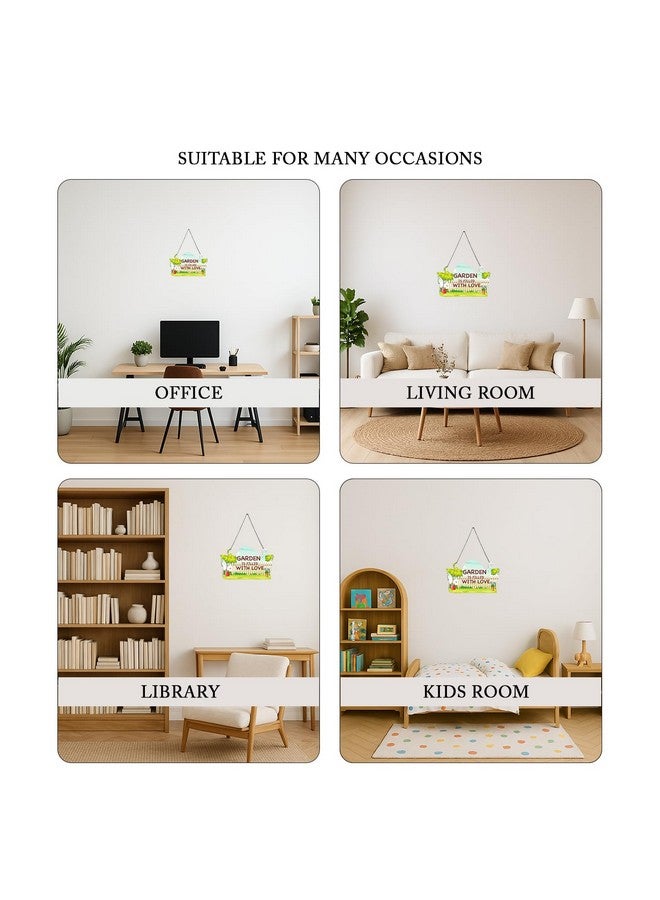 Kaameri Bazaar Garden is Filled With Love MDF Wooden Wall Hanging for Home Decor | Office | Gifts | Living Room | Bedroom | Wooden Decorative Items | Modern Painting | Artworks Decoration - Image 4