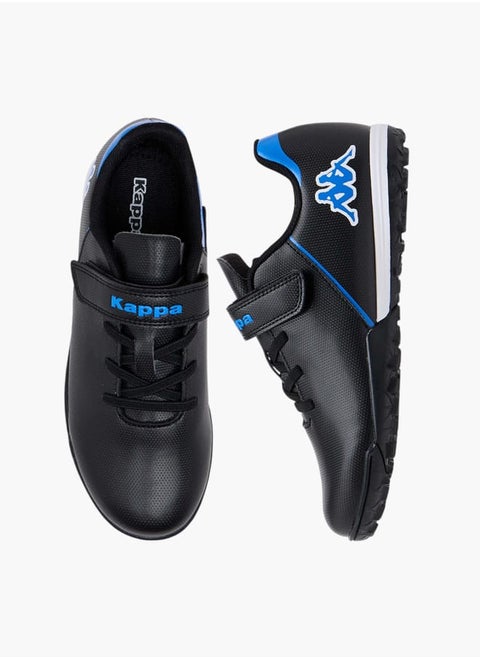 Boys' Logo Print Sports Shoes with Hook and Loop Closure