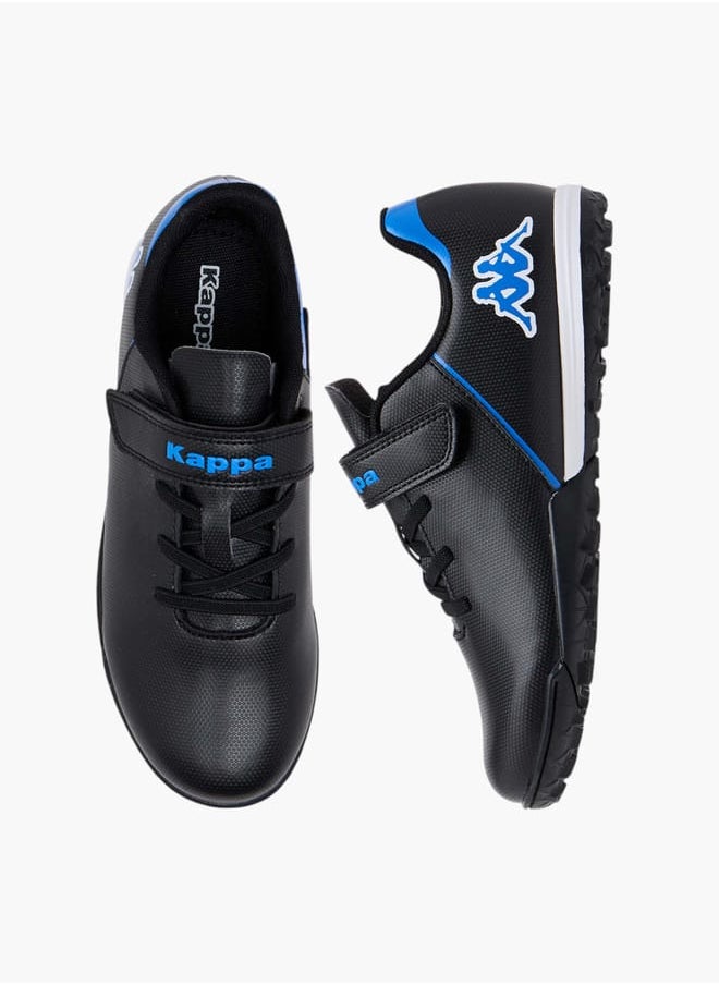 Kappa Boys' Logo Print Sports Shoes with Hook and Loop Closure  - Image 1