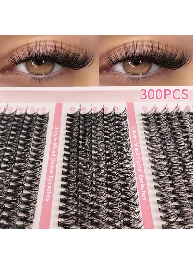 طقم رموش عنقودية احترافية DIY - 3 أنماط مختلطة، مظهر كيرلي طبيعي، أطوال متنوعة (12-15 ملم)، سهلة التركيب للمبتدئات والمحترفين -  Lash Natural Curl - Image 4