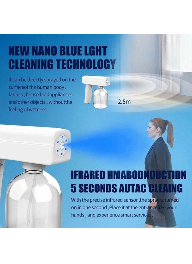 SYOSI - Sprayer Fogger Machine Portable Handheld Electrostatic ULV Sprayer Adjustable Spray Volume Fog Tool  Wireless Nano Sprayer Rechargeable Sprayer with Blue Light for Touchless Sanitization - Image 1