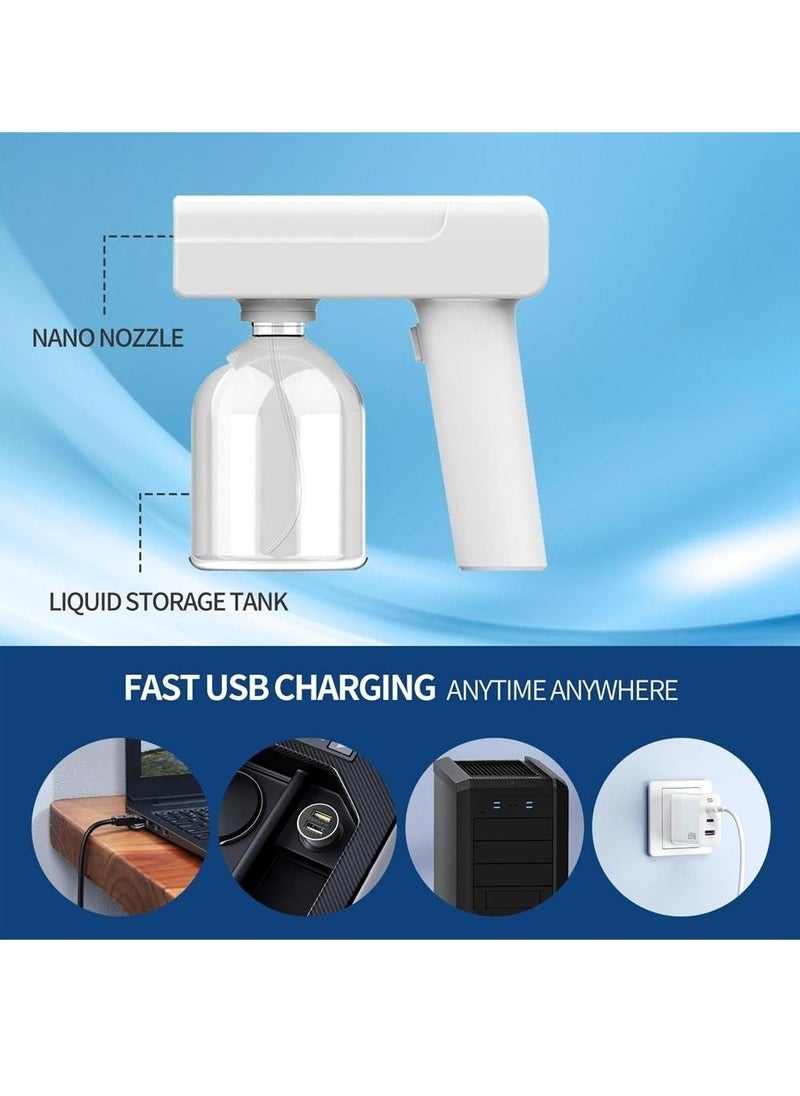 SYOSI - Sprayer Fogger Machine Portable Handheld Electrostatic ULV Sprayer Adjustable Spray Volume Fog Tool  Wireless Nano Sprayer Rechargeable Sprayer with Blue Light for Touchless Sanitization - Image 1