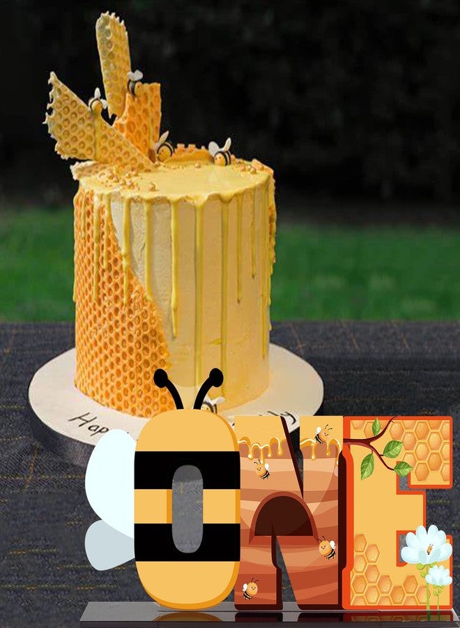 LINGTEER ONE Birthday Acrylic Table Centerpieces, Happy Bee Day Baby First Birthday Baby Shower Party Decorations Photoprop Sign. - Image 5