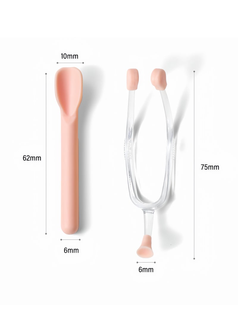 Generic - Silicone Contact Lens Wearing Tools Set Novice Tweezers Suction Stick, Pinks With Case - Image 1