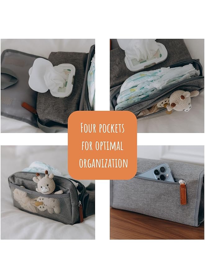 Excefore Diaper Clutch Trifold Compact Diaper Bag And Hanging Baby Toiletry Bag Portable Handheld Baby Diaper Changing Clutch Kit Travel Size Diaper Bag Organization Unique Design Multi Use - Image 5