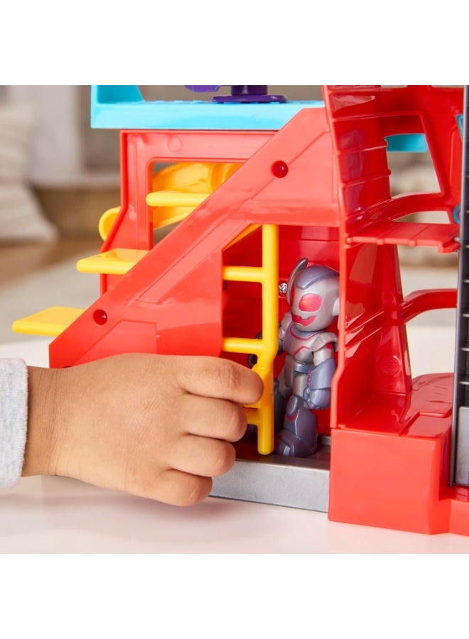 Marvel Iron Man & His Awesome Friends Iron Quarters 3-Inch Playset G1259 - Image 4