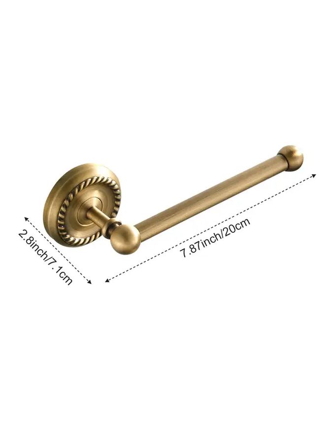 Vintage Copper Wall Mounted Towel Rack With Tissue Holder Elegant Antique Finish No Drill Installation Bathroom Decor White And Antique Copper Bathroom Organizers Storage Retro Paper Towel Bar - Image 3