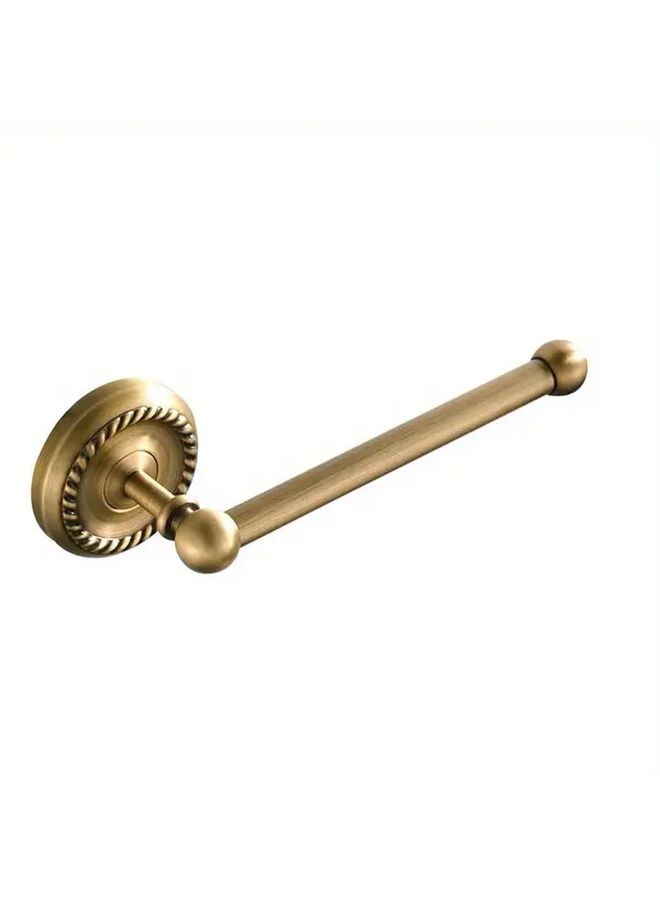 Vintage Copper Wall Mounted Towel Rack With Tissue Holder Elegant Antique Finish No Drill Installation Bathroom Decor White And Antique Copper Bathroom Organizers Storage Retro Paper Towel Bar - Image 5