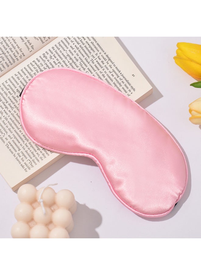 Generic Weiqin Double Sided Silk Sleeping Men's And Women's Blocking Eye Mask To Relieve Fatigue Eye Protection Adjustable Strap Silk Embroidery-Specifications:Pink Button  - Image 1