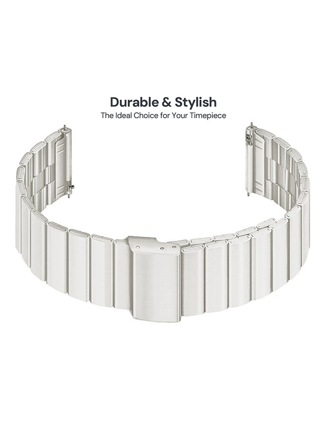 O Ozone Metal Band for Samsung Galaxy Watch Ultra LTE 47mm / Galaxy Watch 3 45mm 22mm Stainless Steel wristband for Huawei Watch GT/GT 2 46mm - Starlight - Image 5
