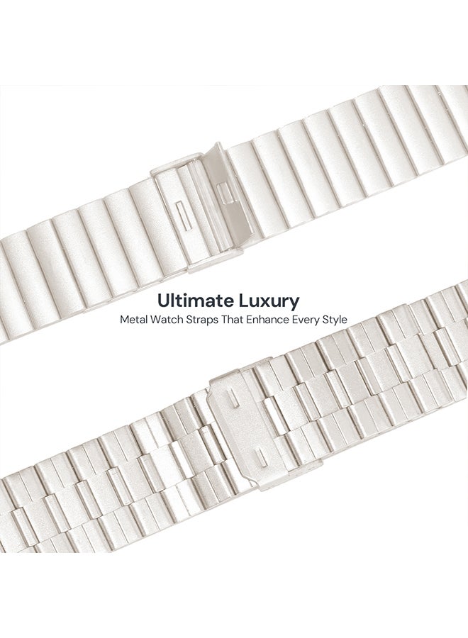 O Ozone Metal Band for Samsung Galaxy Watch Ultra LTE 47mm / Galaxy Watch 3 45mm 22mm Stainless Steel wristband for Huawei Watch GT/GT 2 46mm - Starlight - Image 2