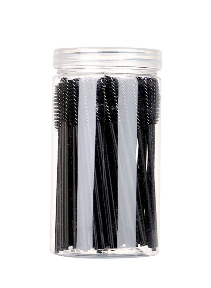 TIMEYUE 100PCS One-time Eyelash Brush, Extremely Fine Eyebrow Brush, Eyebrow Comb, Spiral-shaped Curved Head Eyelash Comb, Makeup Brush - Image 1