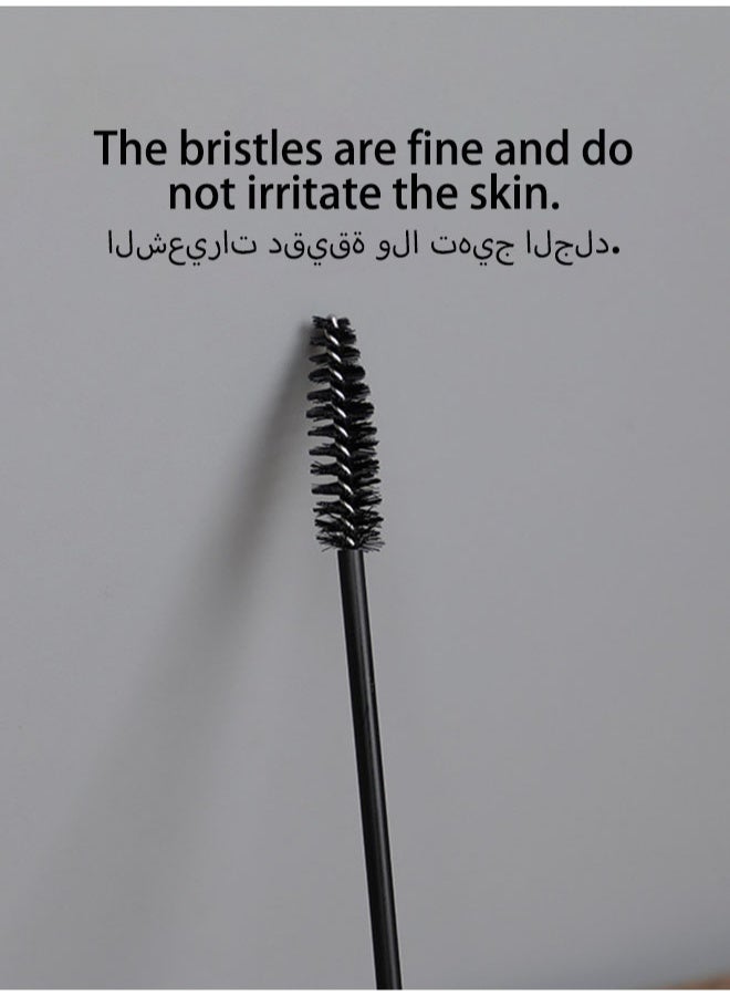 TIMEYUE 100PCS One-time Eyelash Brush, Extremely Fine Eyebrow Brush, Eyebrow Comb, Spiral-shaped Curved Head Eyelash Comb, Makeup Brush - Image 2