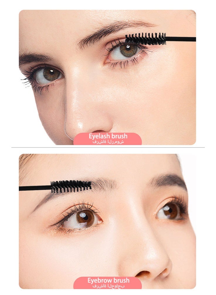 TIMEYUE 100PCS One-time Eyelash Brush, Extremely Fine Eyebrow Brush, Eyebrow Comb, Spiral-shaped Curved Head Eyelash Comb, Makeup Brush - Image 4