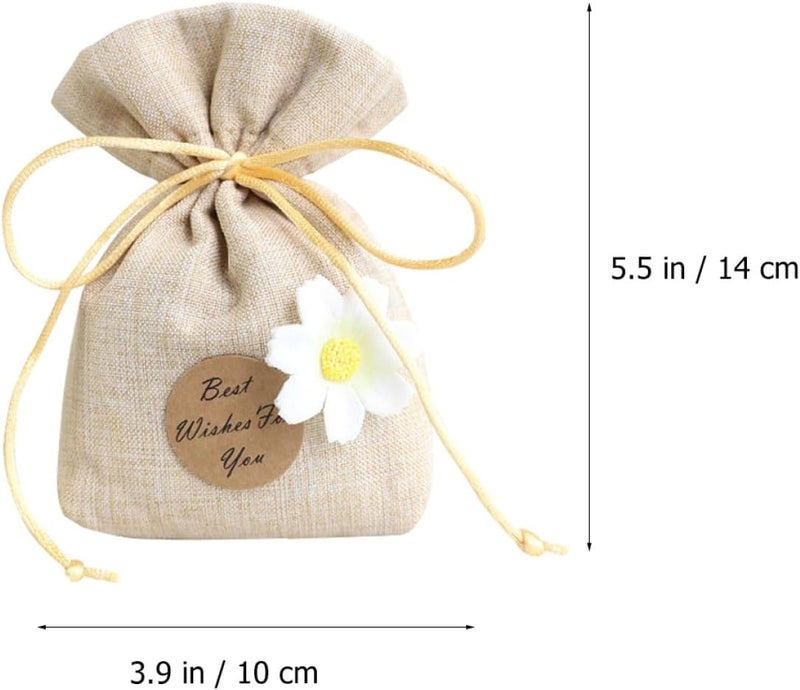 ABOOFAN 9pcs Drawstring Empty Perfume Sachet Bags Cotton Linen Hanging Fragrance Sachets for Closet Bedroom Car Home Décor Random Color - Image 2